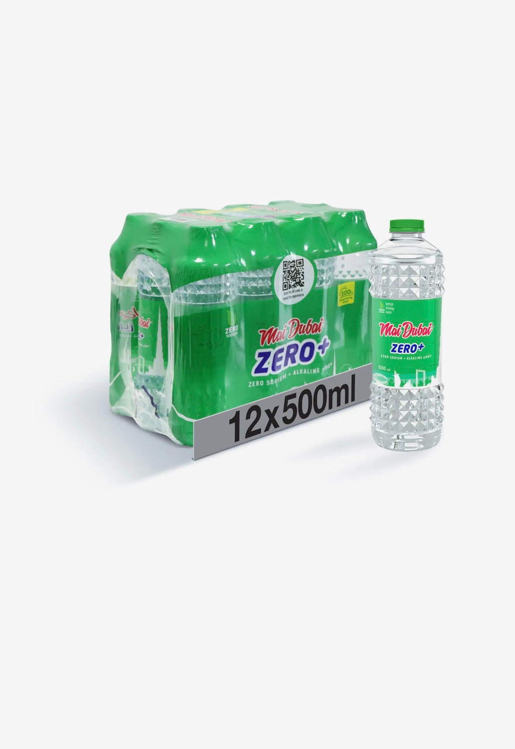 Mai Dubai Alkaline zero+ zero sodium & Alkaline drinking water 12x500ml