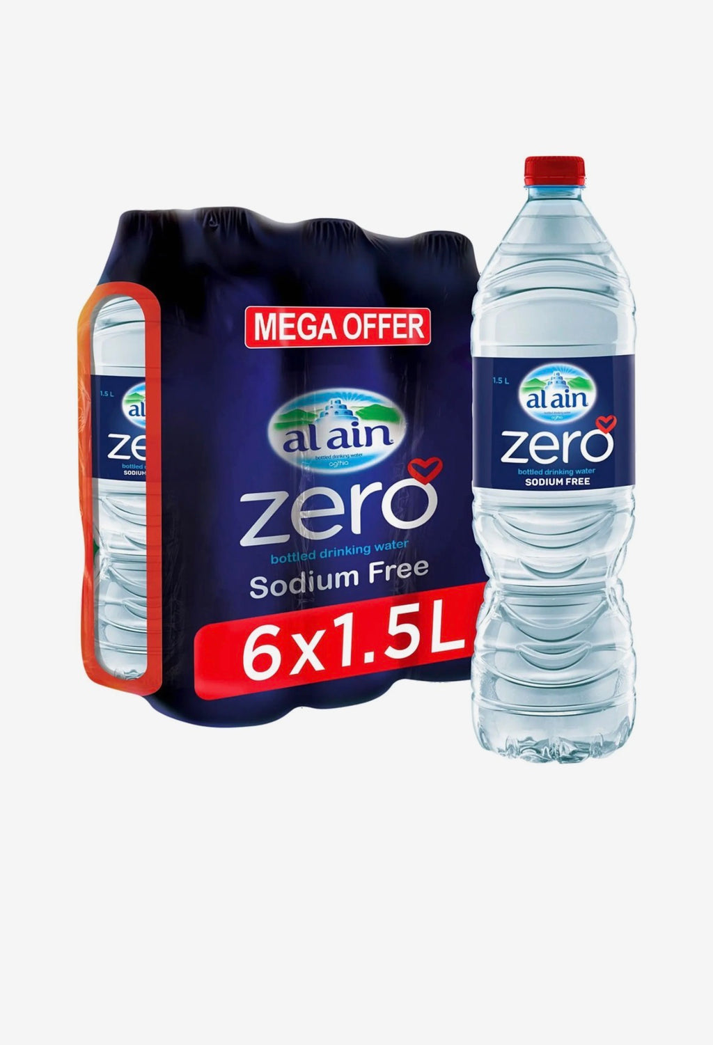 Al Ain zero bottled drinking water 6x1.5L