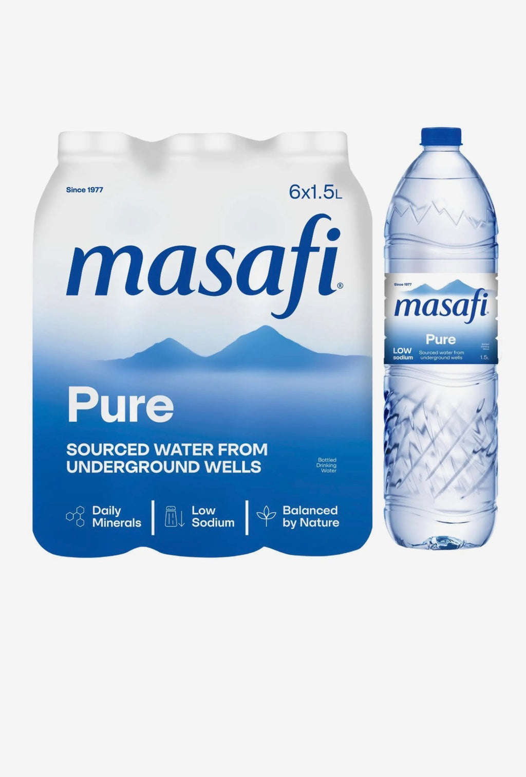 Masafi Pure Low Sodium Water 6x1.5L