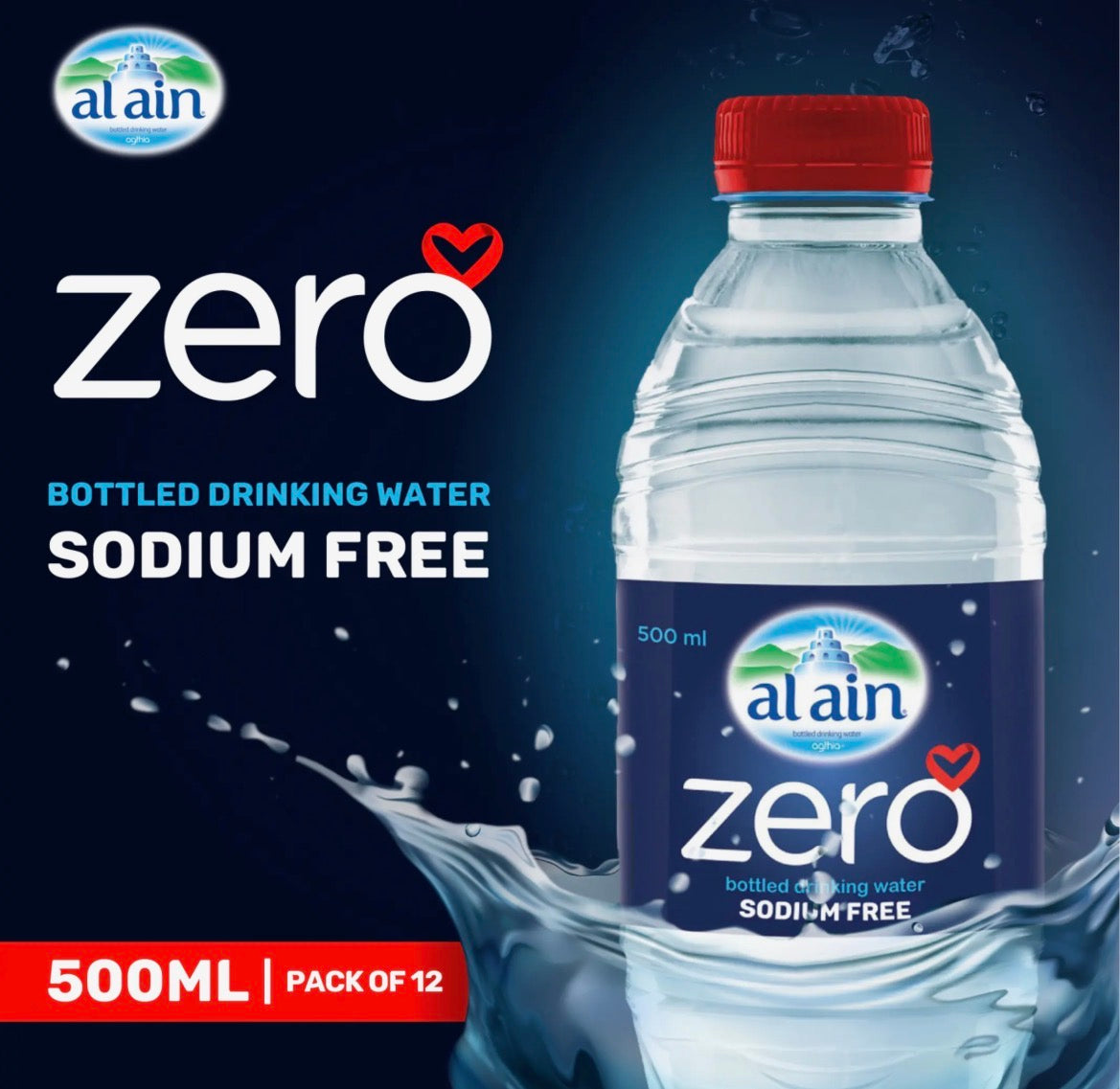 Al Ain zero bottled drinking water 12x500ml