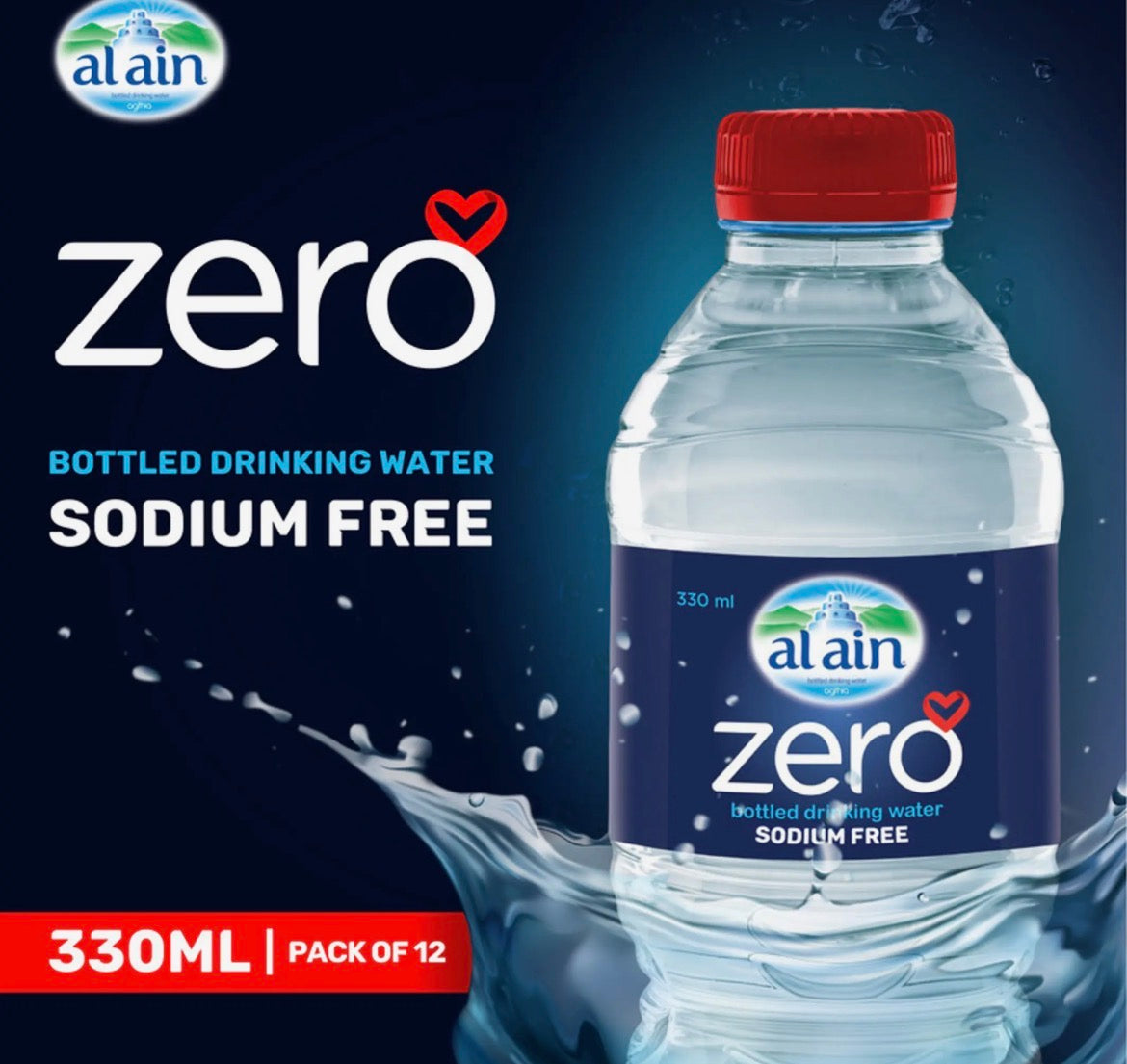 Al Ain zero bottled drinking water 12x330 ml