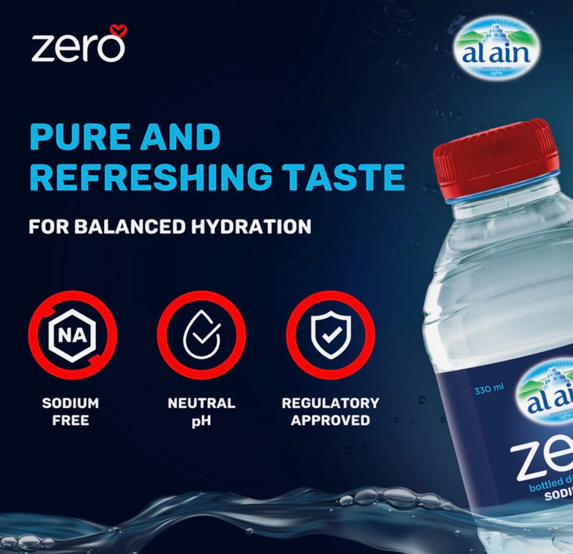 Al Ain zero bottled drinking water 12x330 ml